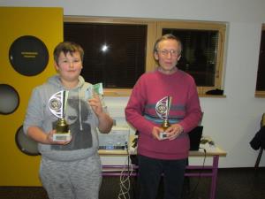 Pokal Kozjega Zmagovalec ciklusa Anej in drugouvrščeni Ivan